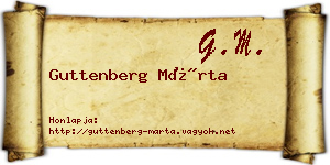 Guttenberg Márta névjegykártya