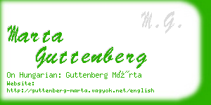 marta guttenberg business card